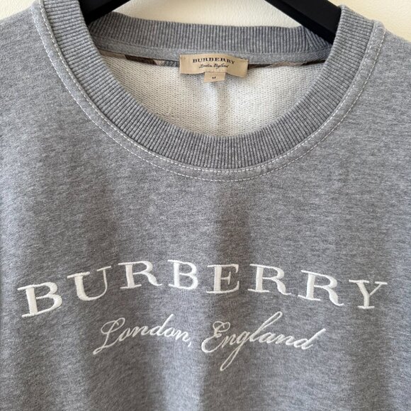 Burberry Grey Cotton Logo Sweatshirt Dress - Picture 5 of 7